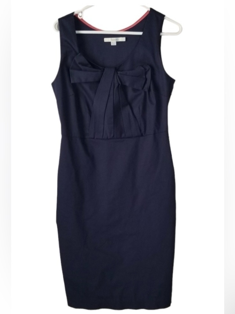Boden Navy Beautiful Bow Front Sleveless Shift, fully lined Dress Size 6R
